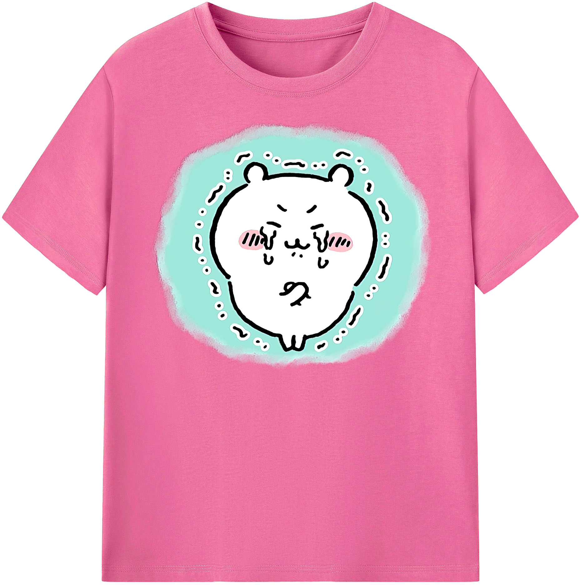 （画像用） ちいかわ ちいかわ Chii-kawa chiikawa レディースカジュアルプリントTシャツ（綿100％）